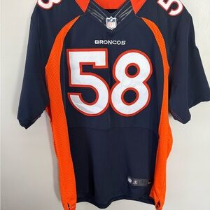 NFL Broncos On Field Jersey - Navy and Orange